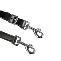 Trixie hondenriem politielijn active leer zwart - thumbnail