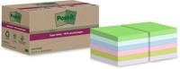 Post-it Super Sticky Notes Recycled, 70 vel, ft 47,6 x 47,6 mm, assorti, pak van 12 blokken - thumbnail