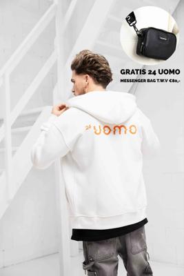 24 Uomo Mirror Zipped Hoodie Off-White - Maat S - Kleur: Wit | Soccerfanshop 24 Uomo Mirror Zipped Hoodie Off-White - Maat S - Kleur: Wit | Soccerfanshop