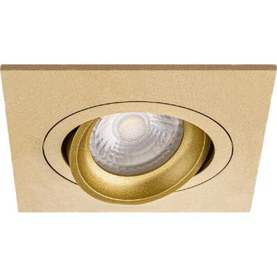 Vierkante Gouden Aluminium Inbouwspot GU10 - Kantelbaar - 92mm