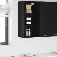 Hangkast Riga Zwart Eiken 40 x 29,5 x 80 cm Bewerkt hout - thumbnail