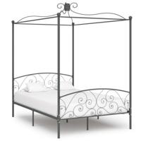 Hemelbedframe metaal grijs 140x200 cm - thumbnail