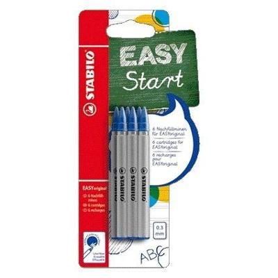 Rollerpenvulling stabilo easyoriginal f 6st blauw | 10 stuks