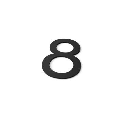 Nummer 8 Model: Huisnummer Staal Geroba - Geroba Nummer 8 Model: Huisnummer Staal Geroba - Geroba