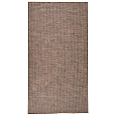 VidaXL Buitenkleed platgeweven 80x150 cm bruin