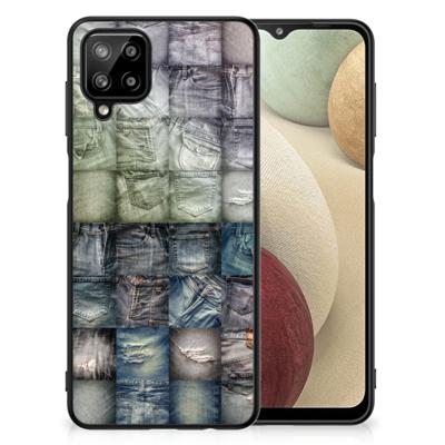 GSM Cover Samsung Galaxy A12 Spijkerbroeken