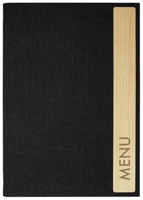 Sigel SM220 Menumap DIN A4 1 stuk(s) Incl. 2 dubbele transparante hoezen voor 8 paginas, Rubberen binding Donkergrijs, Beige