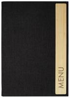Sigel SM220 Menumap DIN A4 1 stuk(s) Incl. 2 dubbele transparante hoezen voor 8 paginas, Rubberen binding Donkergrijs, Beige - thumbnail