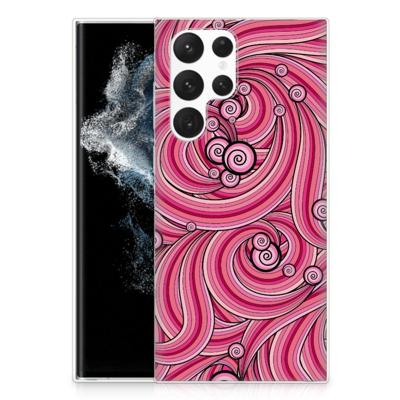 Samsung Galaxy S22 Ultra | Hoesje maken | Swirl Pink Samsung Galaxy S22 Ultra | Hoesje maken | Swirl Pink
