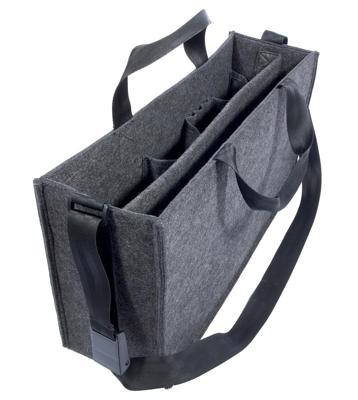 Sigel Schoudertas BA411 Desk Sharing Bag L Synthetisch vilt Donkergrijs 50 cm x 28 cm x 15 mm