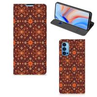 OPPO Reno4 Pro 5G | Hoesje met Magneet | Batik Brown - thumbnail