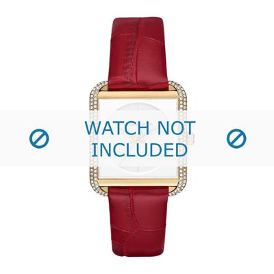 Horlogeband Michael Kors MK2623 Leder Rood 20mm