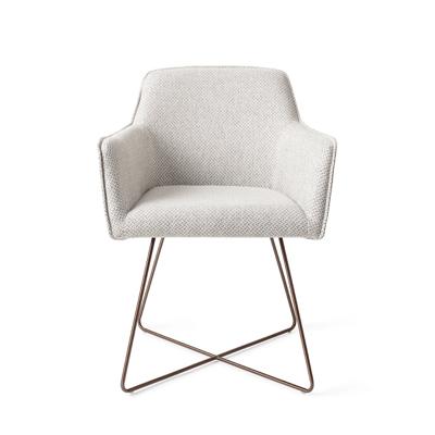 Jesper Home Eetkamerstoel 'Hofu' Cross Rose Gold, kleur Checkers Charm