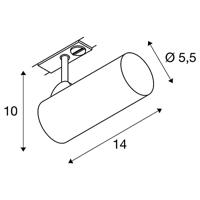 SLV 143581 230V-railsysteem lamp 11 W Wit - thumbnail