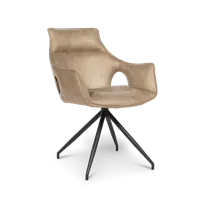 Armstoel Candice - Microleder Liver - thumbnail