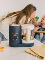 Pack BEABA Babycook Néo + Assiette compartimentée et Bavoir offerts nachtblauw - thumbnail