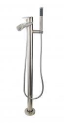 Vrijstaande Badmengkraan Wiesbaden Waterval Geborsteld Staal