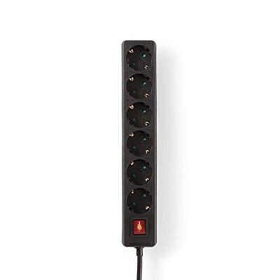 Nedis EXSO630F2WT Stekkerdoos Beschermend Contact Met Aan/uit-schakelaar 6-wegs 3,0 M Wit