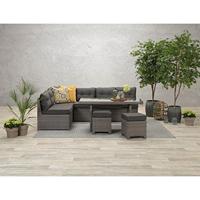 Garden Impressions Lapa lounge dining set 5-delig - grijs - thumbnail