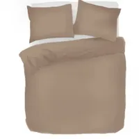Kayori Dekbedovertrek Shizu Katoenperkal Taupe 240 x 200/220 cm - thumbnail