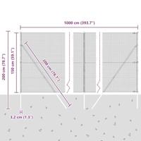 VidaXL Afrasteringspaal groen 10 x 1,5 m (16 x 16 mm gaas) - thumbnail