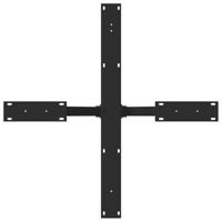 Eettafelpoot spider vorm 85x85x(72-73) cm staal zwart - thumbnail