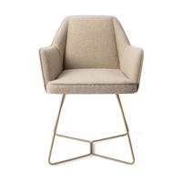 Jesper Home Eetkamerstoel 'Tome' Beehive Gold, kleur Great Greige - thumbnail