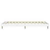Bedframe bewerkt hout wit 90x200 cm - thumbnail