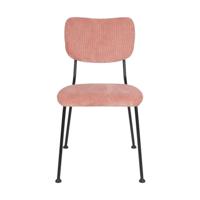 Zuiver Eetkamerstoel 'Benson' Rib, kleur Roze - thumbnail