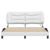 Bedframe met LED zonder matras "Hvar" wit 160x200 cm - thumbnail