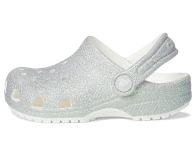 Baby Crocs Classic Iridescent Glitte wit