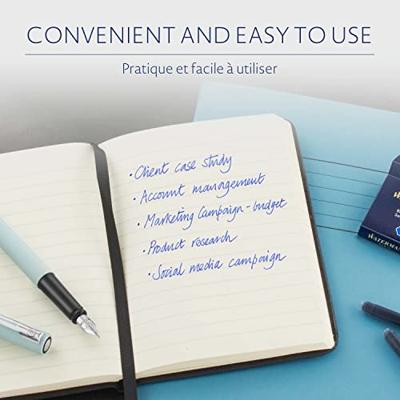 Waterman inktpatronen Standard blauw Florida, pak van 8 stuks