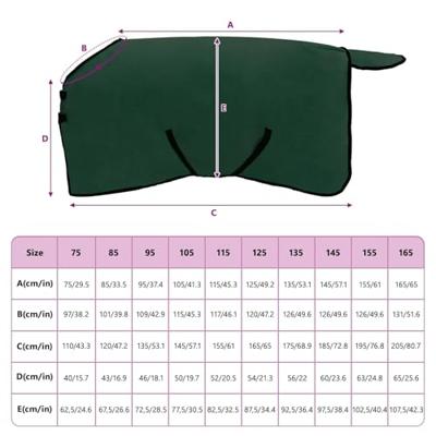 VidaXL Paardendeken volledig donkergroen polyester