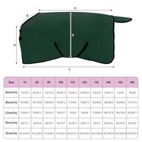 VidaXL Paardendeken volledig donkergroen polyester - thumbnail