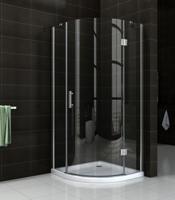 Douchecabine Wiesbaden kwartrond 1 deur RS 90x90cm 8mm NANO coating - thumbnail