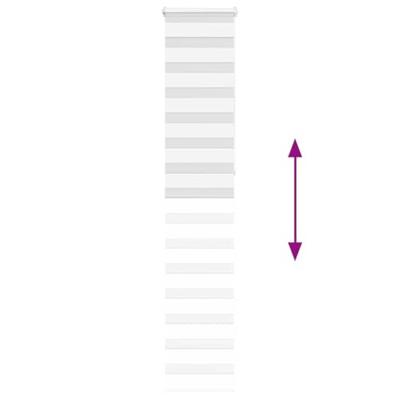 VidaXL Zebra rolgordijn 40x230 cm stofbreedte 35,9 cm polyester wit