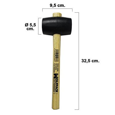 Rubi Zwarte Zachte Rubber Hamer | 750 Gram - 88553