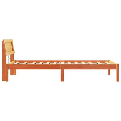 Bedframe met LED -striplichten met hoofdeinde Wasbruin 75 x 190 cm Grenenhout Bedframe met LED -striplichten met hoofdeinde Wasbruin 75 x 190 cm Grenenhout