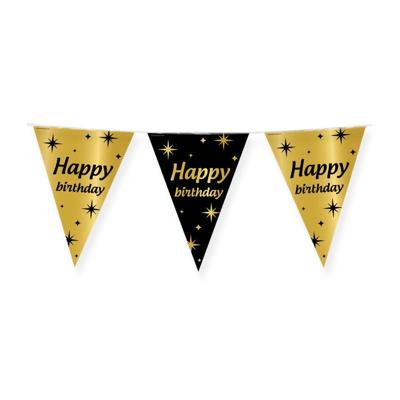 Classy Party vlag folie - Happy Birthday