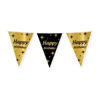 Classy Party vlag folie - Happy Birthday - thumbnail