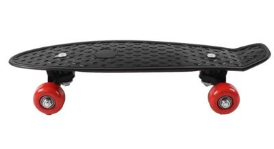 Jonotoys Playfun pennyboard zwart, een leuk klein skate board voor de beginners