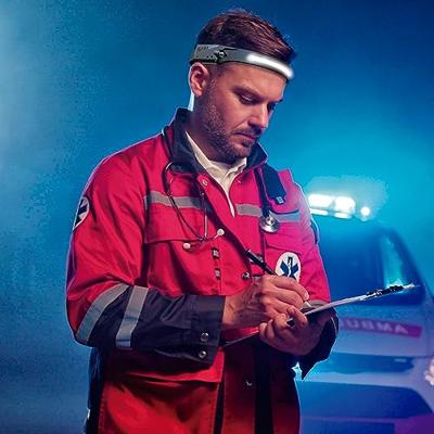 Hoofdlamp met ledlamp, oplaadbaar en verstelbaar Velamp 5 W 350 lm