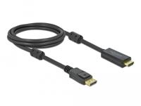 Delock 85956 DisplayPort-kabel DisplayPort / HDMI Aansluitkabel DisplayPort-stekker, HDMI-A-stekker 2 m Zwart Vergulde steekcontacten, 4K UHD - thumbnail