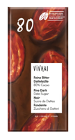 Vivani Chocoladereep Puur 80% Cacao Date Sugar - thumbnail
