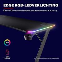 Trust GXT 709 Luminus Gaming Bureau Zwart - thumbnail