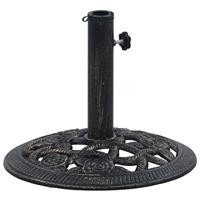 VidaXL Parasolvoet 9 kg 40 cm gietijzer zwart en bronskleurig - thumbnail