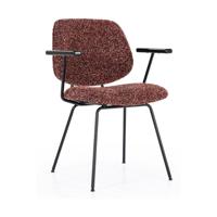Eleonora Jon eetkamerstoel met arm Maywood Rood - thumbnail