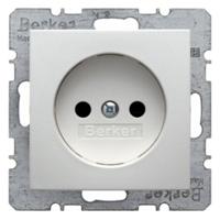 Berker S1 wandcontactdoos zonder randaarde 1-voudig polarwit mat KindVeilig - thumbnail
