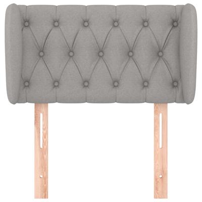 Hoofdbord met randen 103x23x78/88 cm stof lichtgrijs