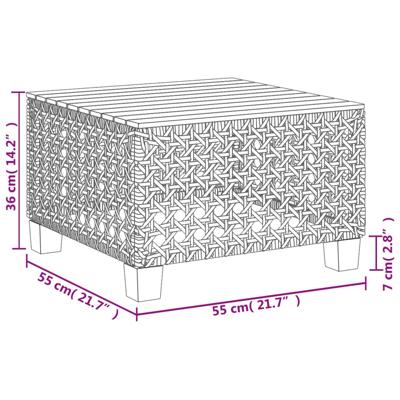 6-delige Loungeset met kussens poly rattan zwart - thumbnail